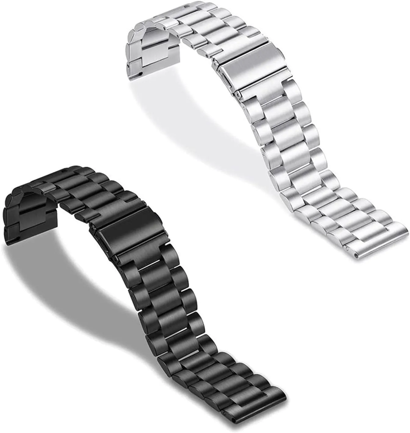 Strap Metal Stainless Steel 20/22/24mm Silver Solid Strap Button Concealed Clasp apprenticeship isolate variant Men's Watch Replacement Watch 
