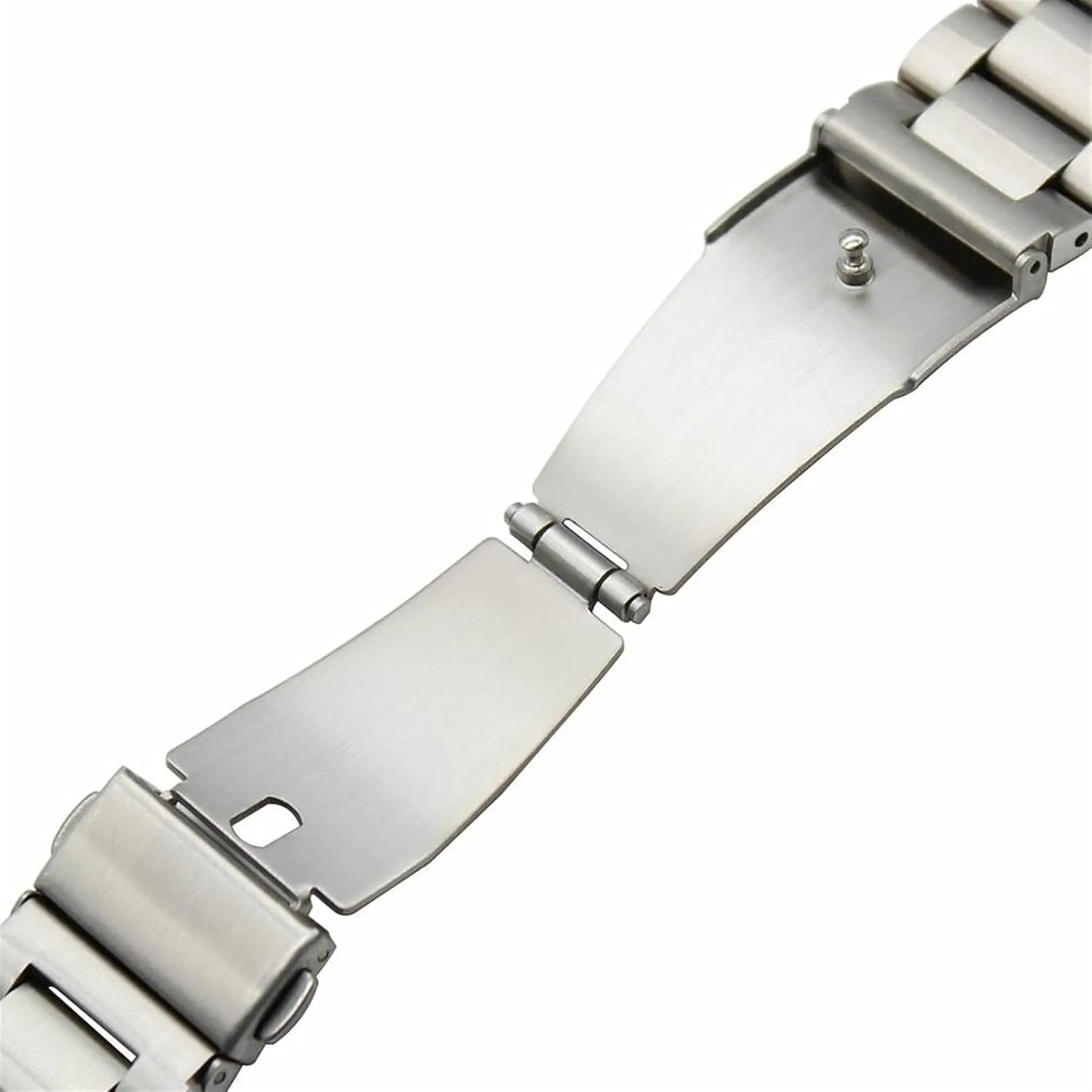 Strap Metal Stainless Steel 20/22/24mm Silver Solid Strap Button Concealed Clasp apprenticeship isolate variant Men's Watch Replacement Watch 