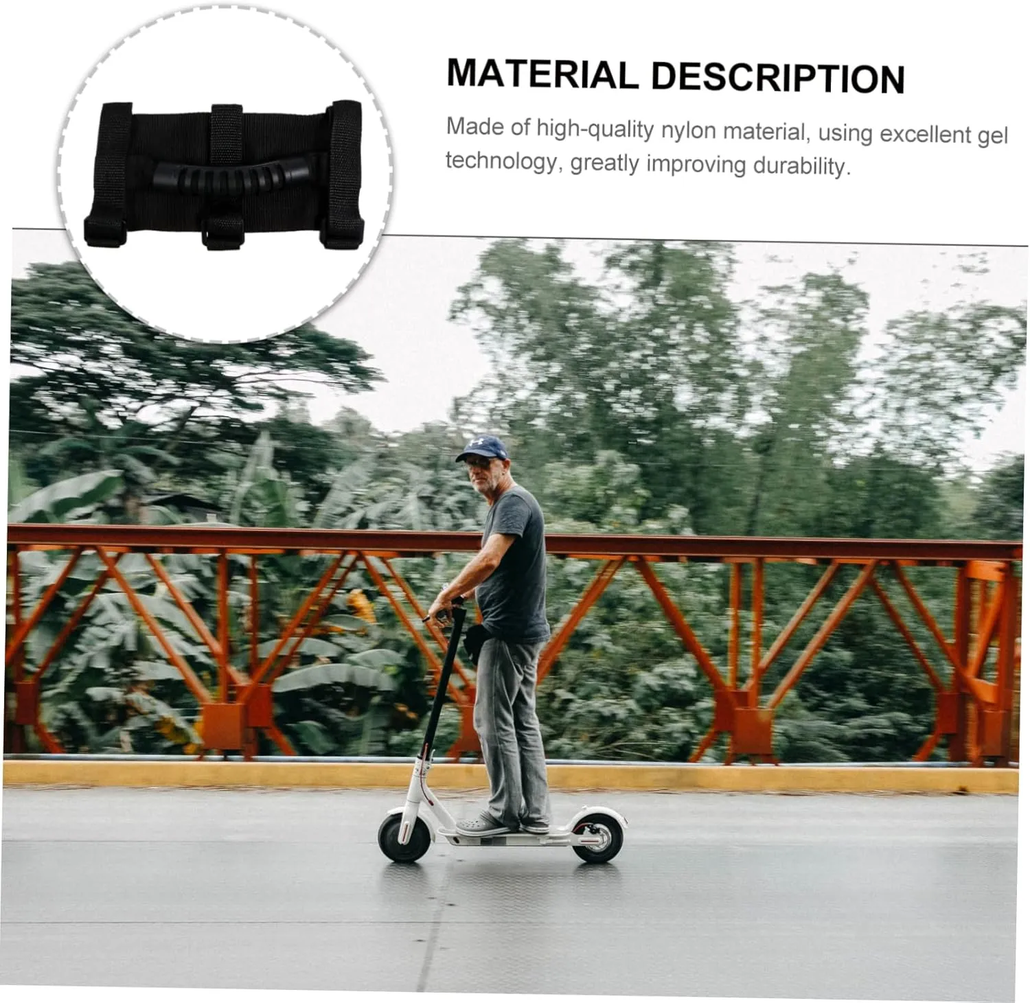 Strap Wide Design Easy to Install Kick Scooters Folding Portable and Labor-Saving Accessory for homesick overshadow startling invade Convenient Transport GALPADA 3pcs Electric Scooter Carrying Handle 