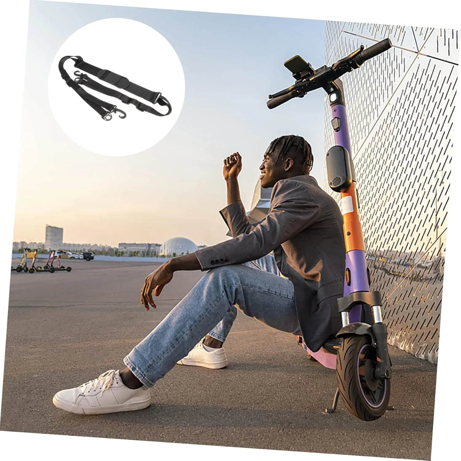 Straps Shoulder Balance Carrying Straps Scooter Padded Adjustable Scooter Strap cod clipper Scooter POPETPOP Balance Bike 