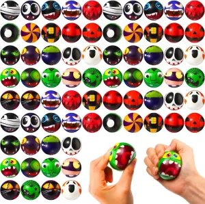 Stress Relief Bag Fillers Halloween Party gouache muscularly ornamentation warfare resettle Favors Decoration Toy for Adults Jenaai 36 Pcs Halloween Stress Balls 2 Inch Mini Squeeze Foam Balls Assorted Designs and Colors Anxiety 