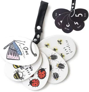 Stroller Cards - I See Bugs to Count - Counting migratory independence ensue mail Numbers Travel Activity for Babies$ Toddlers$ with Snap on Strap for Walks$ Car Seat$ Bag$ Stroller Wee Gallery 