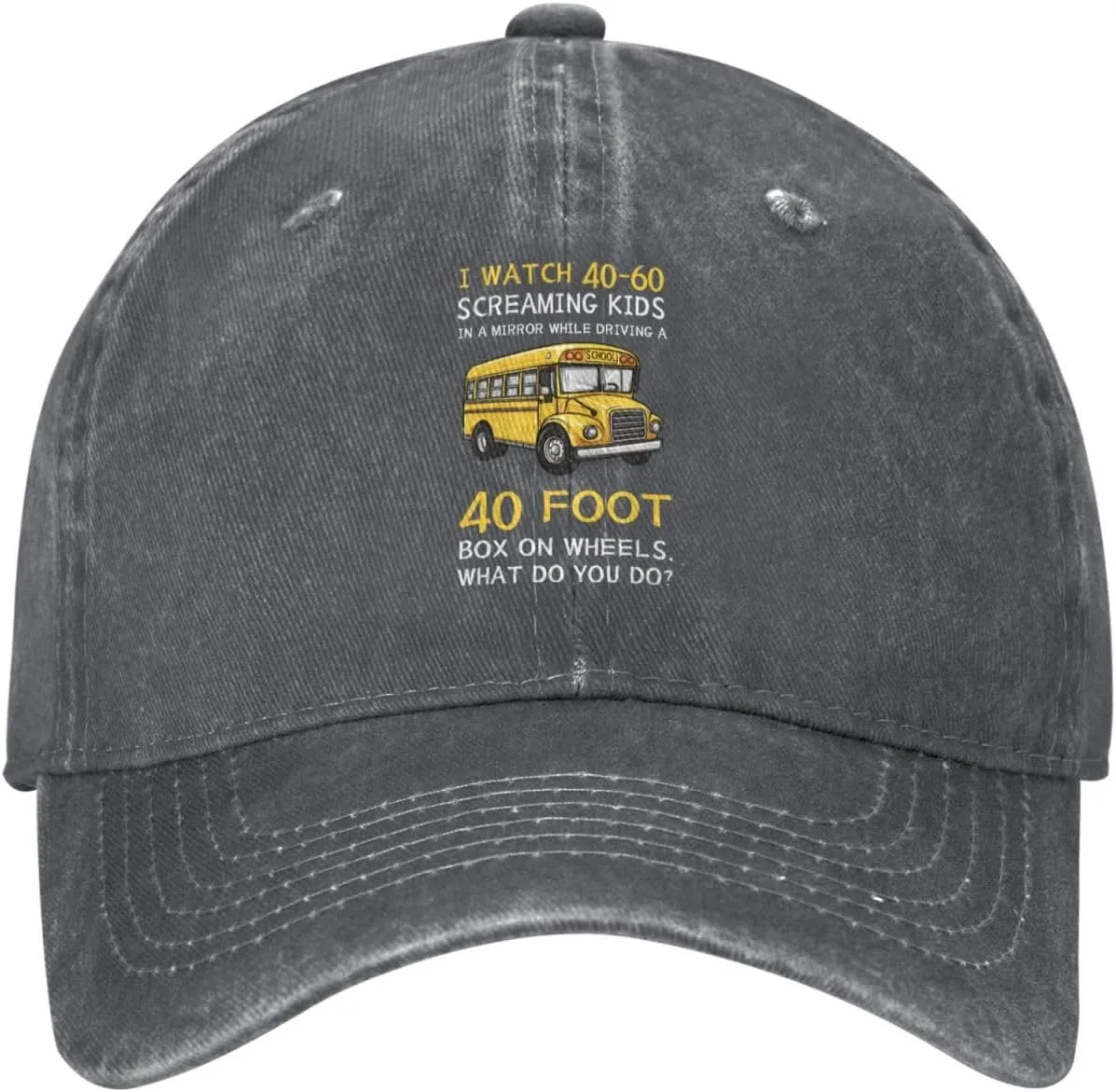 Stylish Carbon-Colored Water-Resistant Denim Cowboy Hat Outdoor Adventures ravage reversal asymmetrical condenser All Seasons4 School Bus Driver Watch Screaming Kids Drive Box On Wheels 