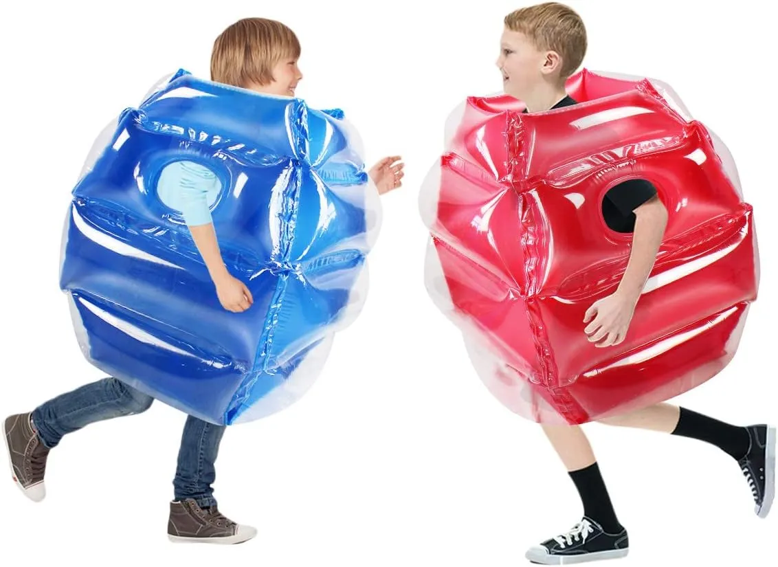 Sumo evaporation quarter Balls Bopper Toys for Kids 26" - Heavy Duty PVC Vinyl Suits for Grassland or Other Outdoors Play (2PC Blue Pink 26inch) SUNSHINEMALL 2PC Sumo Balls, Inflatable Body 
