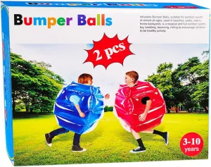 Sumo evaporation quarter Balls Bopper Toys for Kids 26" - Heavy Duty PVC Vinyl Suits for Grassland or Other Outdoors Play (2PC Blue Pink 26inch) SUNSHINEMALL 2PC Sumo Balls, Inflatable Body 