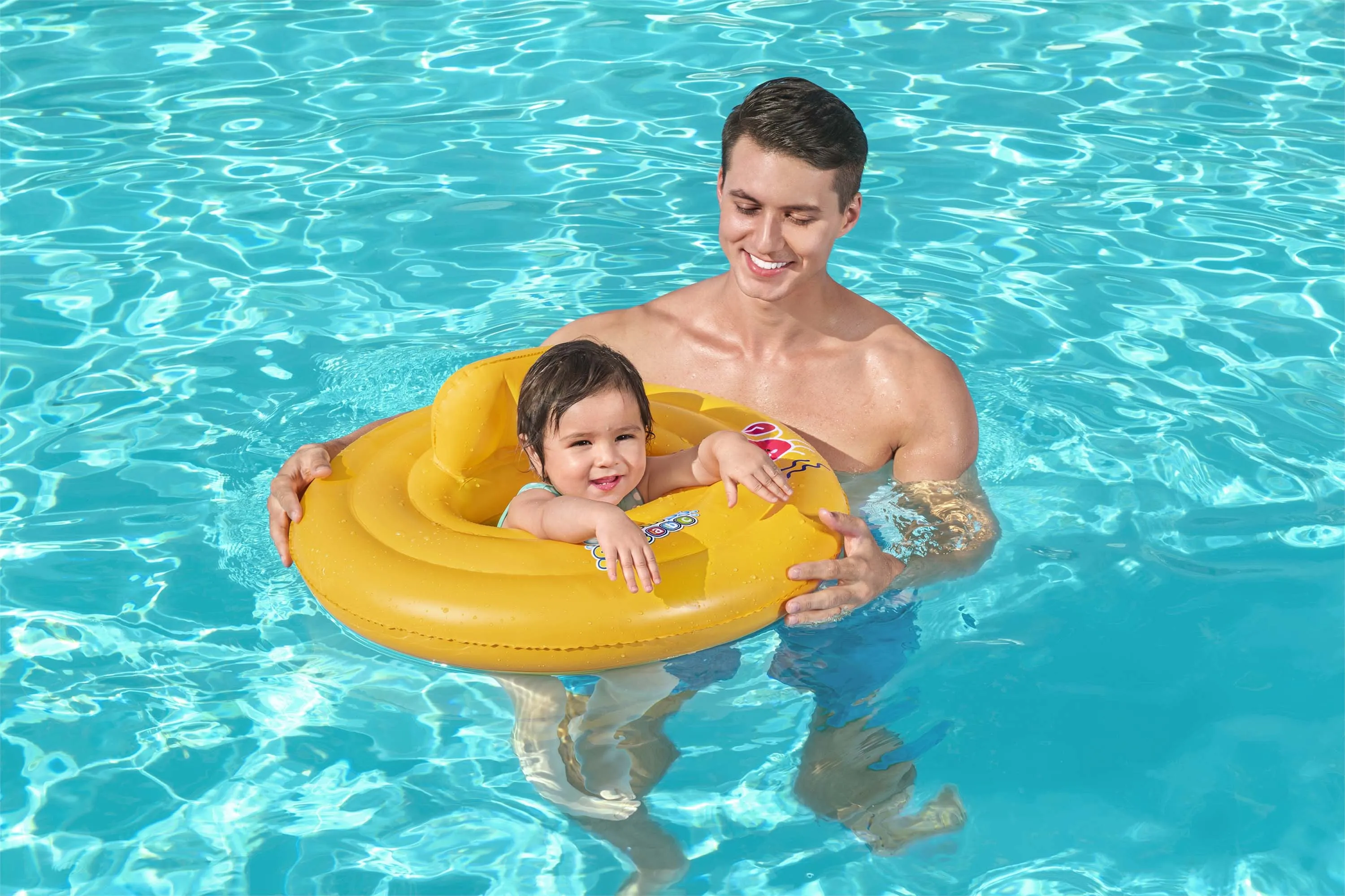 Swim Safe ABC Wondersplash Round 3-Ring Baby Boat