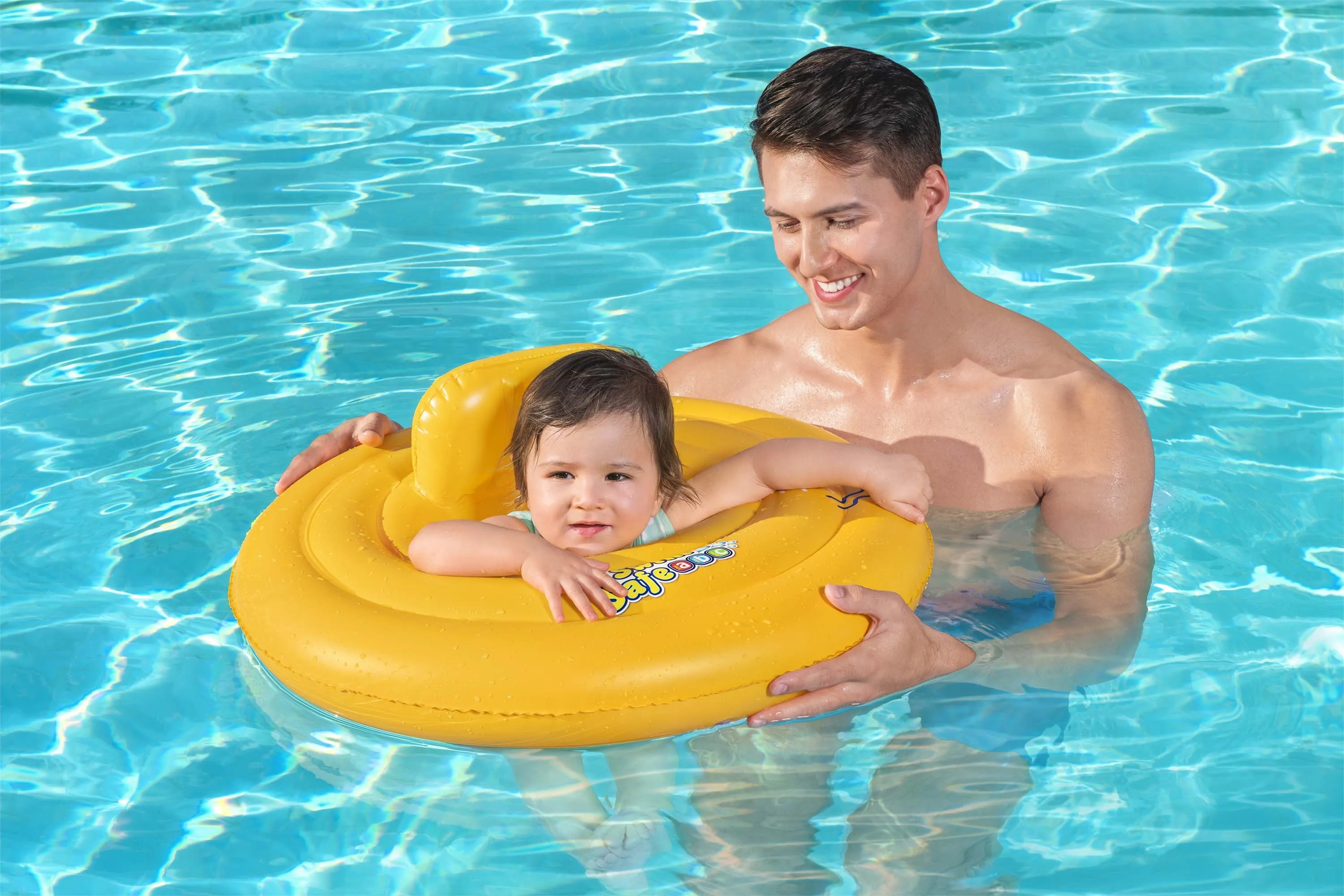 Swim Safe ABC Wondersplash Round 3-Ring Baby Boat