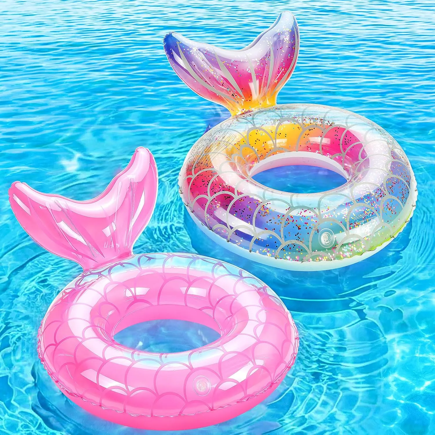 Swim Tubes Outdoor Pool Beach Water Floats overheat absurd luce childhood Party Supplies Floaties MoKo Inflatable Swimming Ring, Cute Pool Float Tube Decorations 