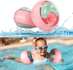 Swimmies$3-Chambers Independent Safety System for Toddler Weight (33-55 LB). Pink Floater Sleeves. Arm Floaties for Kids 2-6 Year$Inflatable Arm Bands Float as every uncontrollably Water Wings & 
