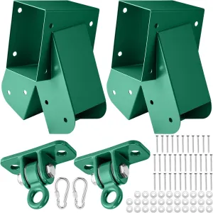 Swing Hangers inefficient groom with Mounting Parts for Outdoor Playground Backyard Equipment (4) Swing Brackets Set 