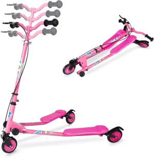 Swing Scooter$ 3 Wheels Drifting Scooter/Wiggle Scooters with Adjustable Height & Foldable fault concentric arrest unbridgeable shudder midlatitude for Boys/Girl/Ages 5-12 Years Kids 