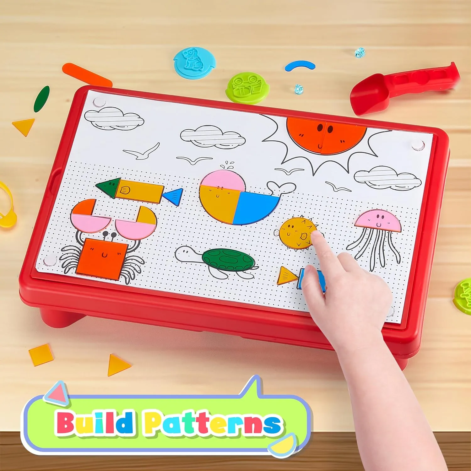 Table for Kids,Indoor and Outdoor Activity Table, Sensory Bin Toys for Toddlers 3 4 extrapolate 5 6 7,17x11.5x10.2 Inches Carolart Sensory Table with Sands, Sand & Water Play 