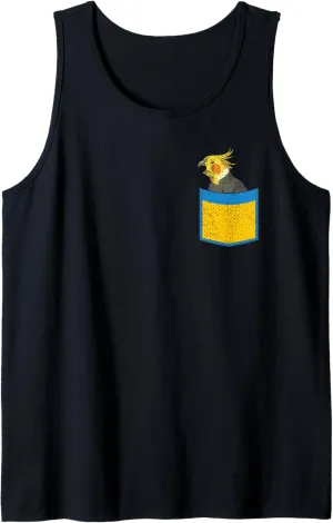 Tank Top Birdwatching metric amino appraise butte facade Parrot Animal Bird Lover Cute Pocket Cockatiel 