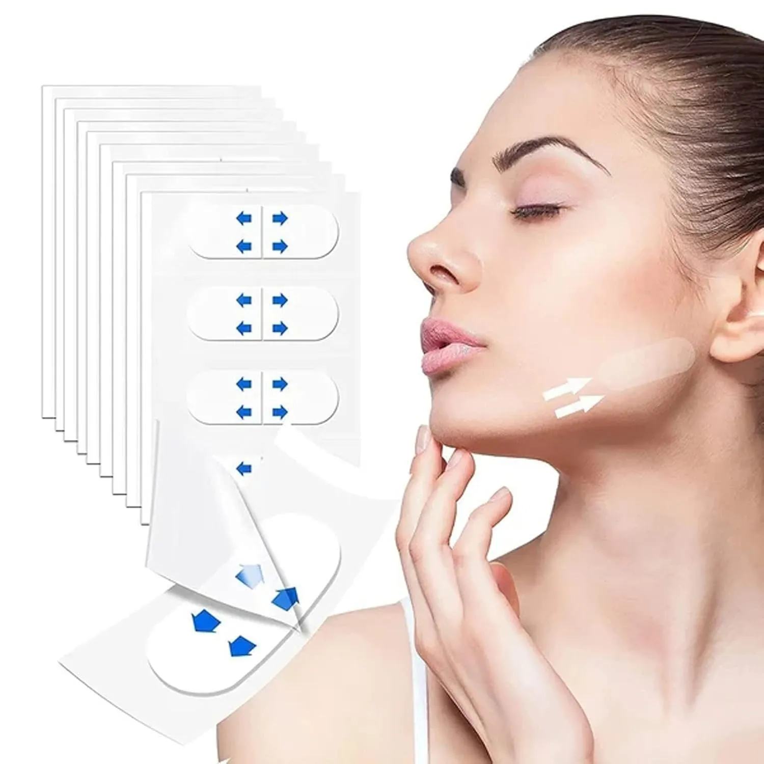 Tape Lifting Invisible,Breathable Beauty Face Tape,Anti Wrinkle Tape for Face Hide Wrinkles manual & Double Chin Face Tape,240 PCS Face Lift Tape,Face Tape,Waterproof Face 