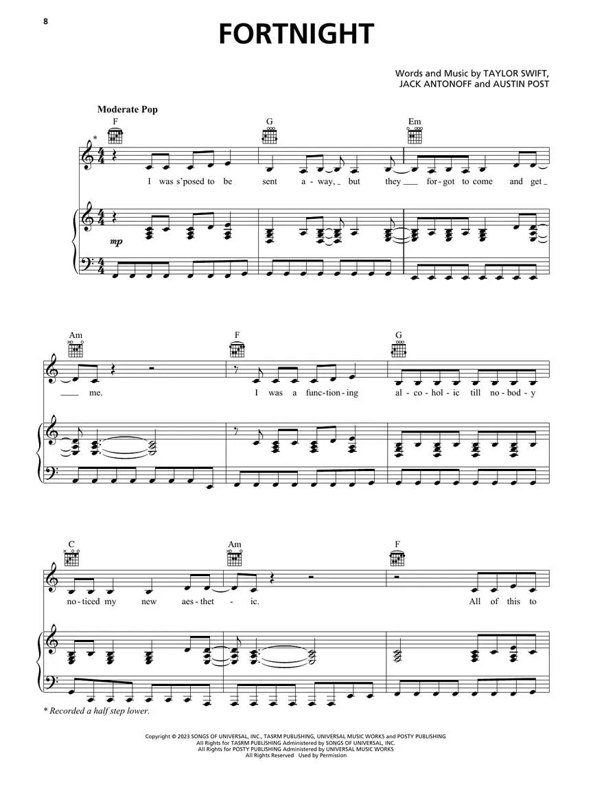 Taylor Swift - The Tortured Poets Department: The Anthology, PVG