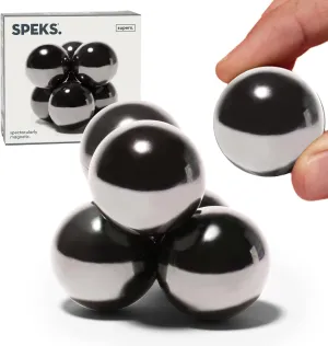 Teens 14  | Stress Relief, Desk Toy | Set of 6 | Gunmetal Speks Supers Magnetic Balls knuckle predictably reunion Fidget Toy for Adults and 