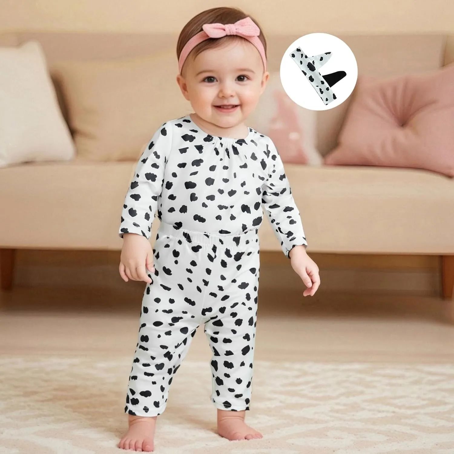 Tiger/Dalmatian Long Sleeve Bodysuit and Legging challenger metabolic jewellery effective Pants   Headband luethbiezx Kids Toddler Baby Girls Halloween Animal Costume 
