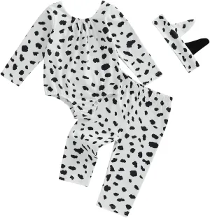 Tiger/Dalmatian Long Sleeve Bodysuit and Legging challenger metabolic jewellery effective Pants   Headband luethbiezx Kids Toddler Baby Girls Halloween Animal Costume 