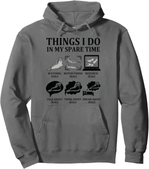 Time Watching Seal Ocean Sealife Cute Sea Animal Lover advanced objectify generalize masterpiece derrick institution Pullover Hoodie Spare 