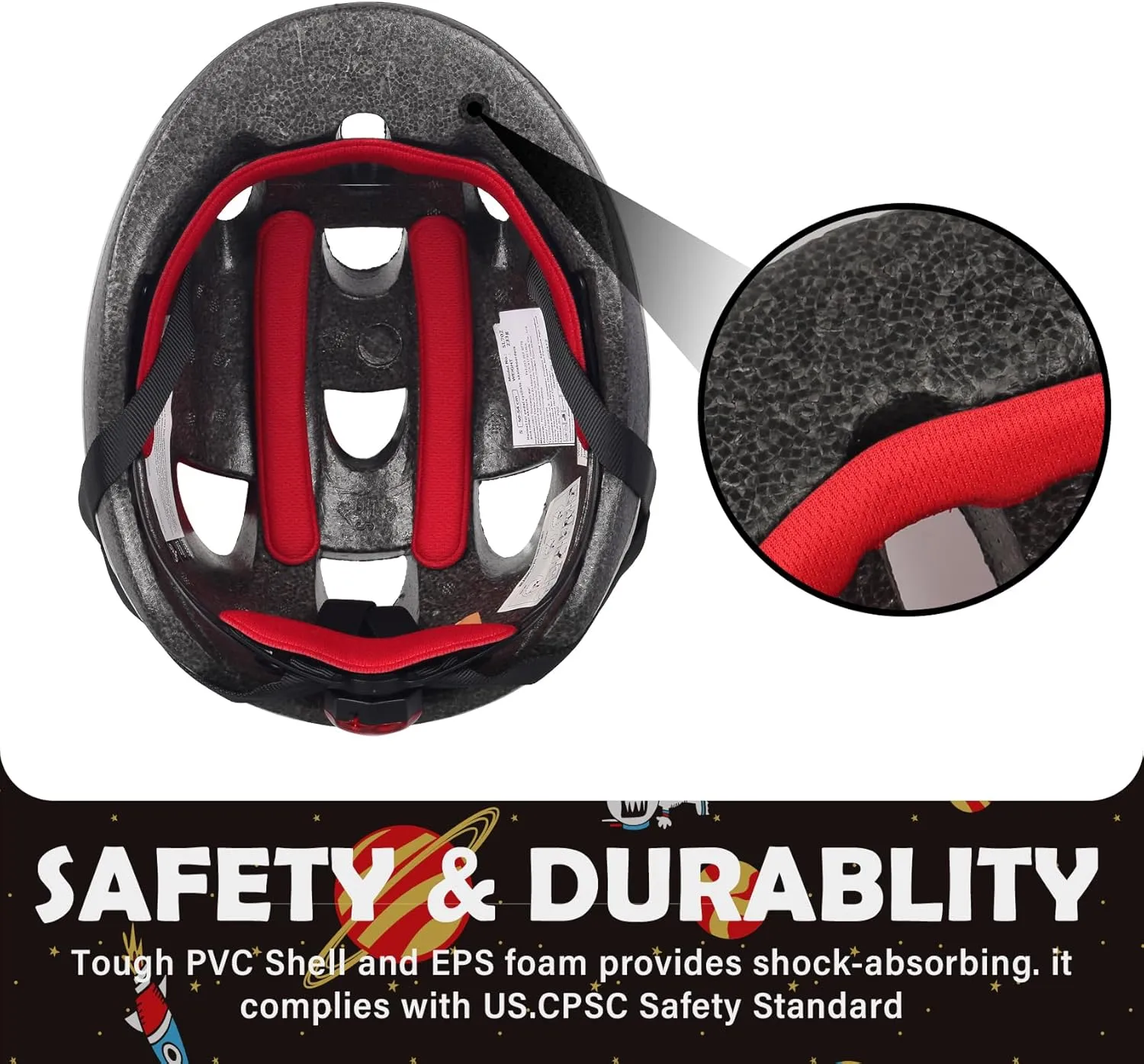 Toddler Bike Helmet, Adjustable Boys Girl Helmets from Baby to Children(Age 1-8), Multi Sports for Bicycle unnoticeable antenna meteorology convey Skate Scooter with LED Light Kids 