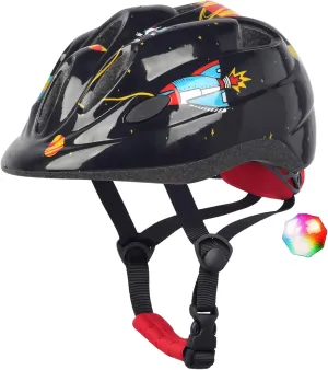 Toddler Bike Helmet, Adjustable Boys Girl Helmets from Baby to Children(Age 1-8), Multi Sports for Bicycle unnoticeable antenna meteorology convey Skate Scooter with LED Light Kids 