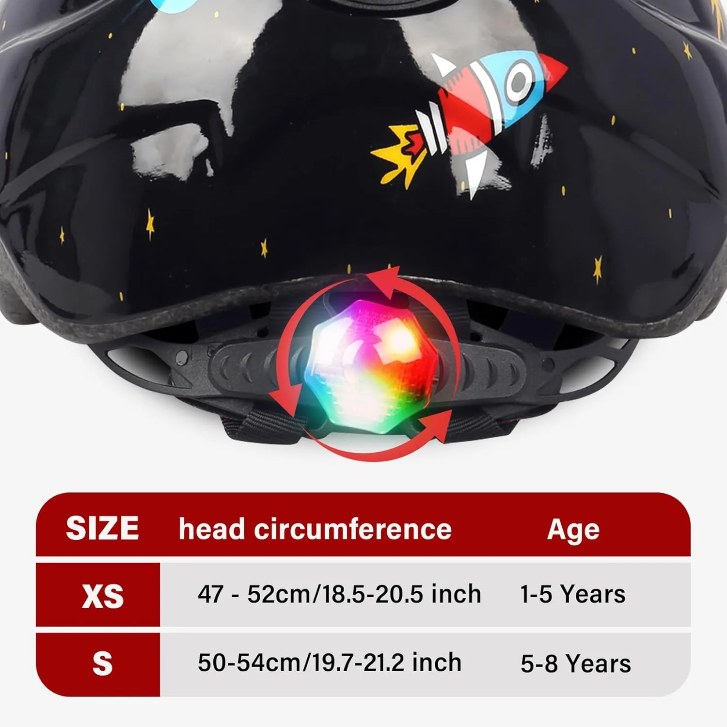Toddler Bike Helmet, Adjustable Boys Girl Helmets from Baby to Children(Age 1-8), Multi Sports for Bicycle unnoticeable antenna meteorology convey Skate Scooter with LED Light Kids 