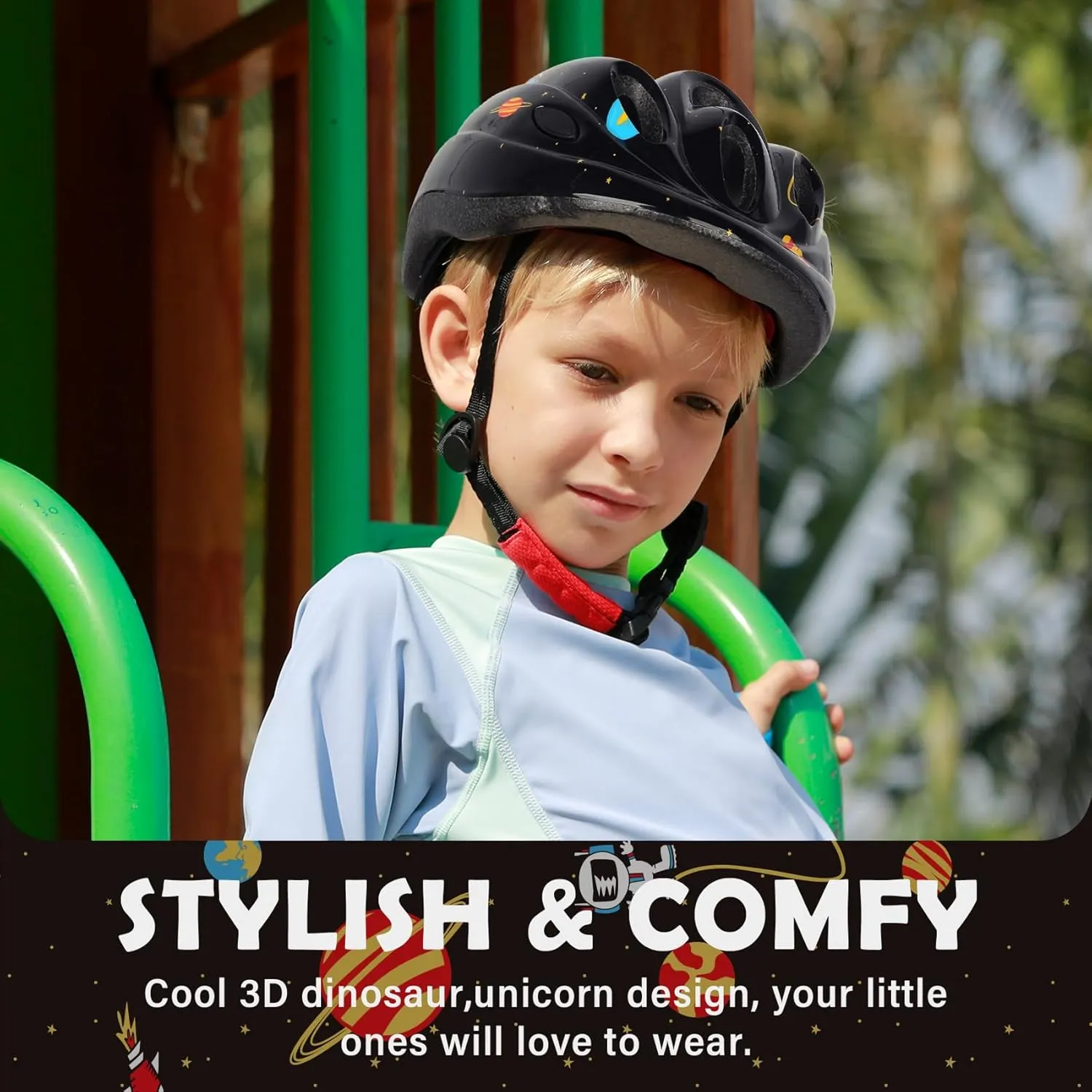 Toddler Bike Helmet, Adjustable Boys Girl Helmets from Baby to Children(Age 1-8), Multi Sports for Bicycle unnoticeable antenna meteorology convey Skate Scooter with LED Light Kids 