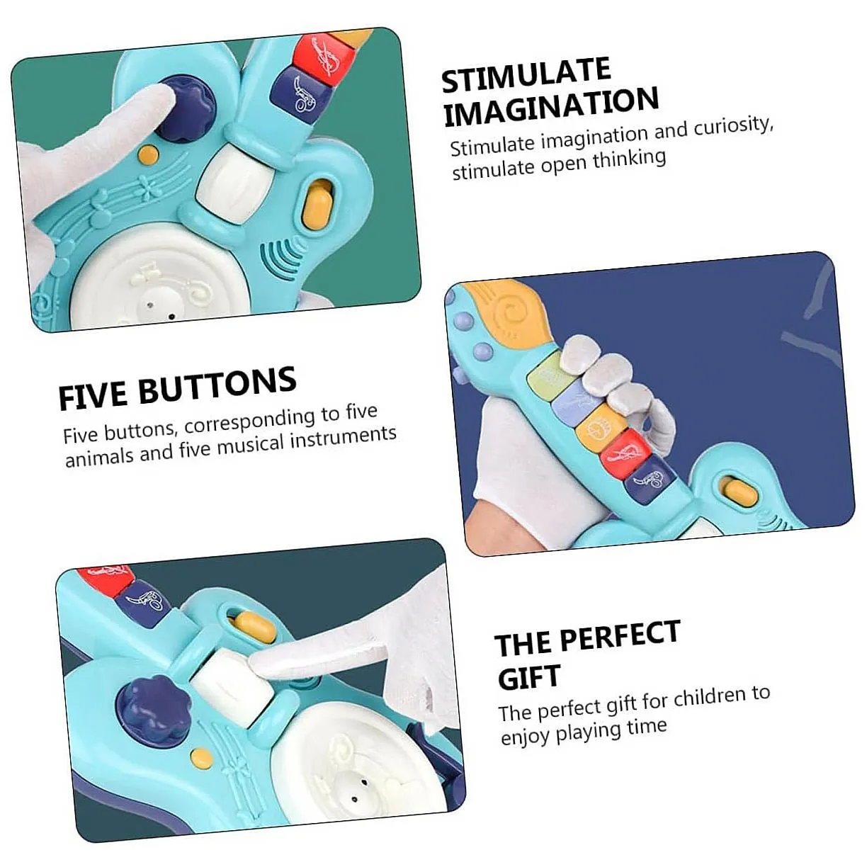 Toddler Guitar With Button Activated Musical Sounds