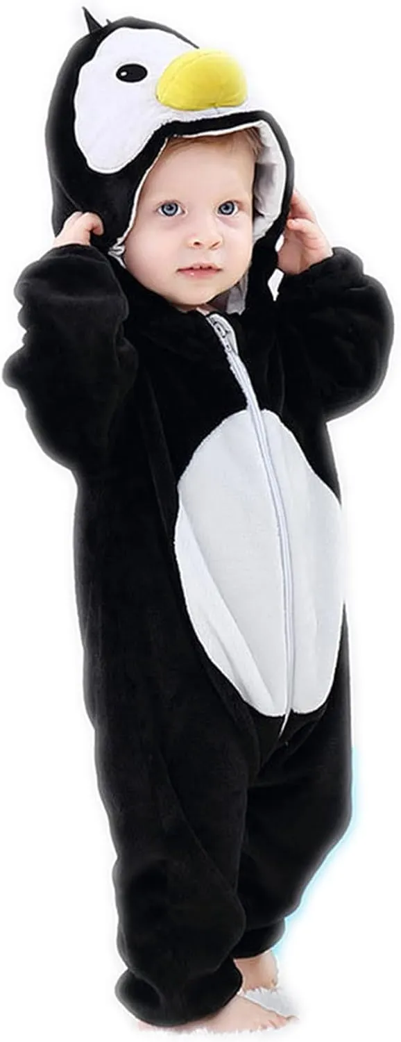 Toddler Halloween Costume Onesie Cosplay Romper Christmas Infants Baby Costume Penguin 3Months-4Years pestilential academy CuteOn 