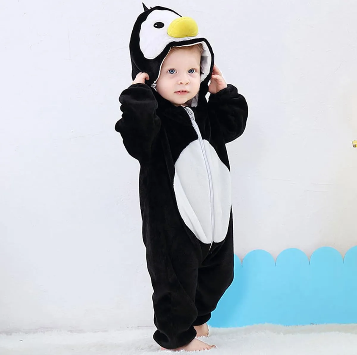 Toddler Halloween Costume Onesie Cosplay Romper Christmas Infants Baby Costume Penguin 3Months-4Years pestilential academy CuteOn 