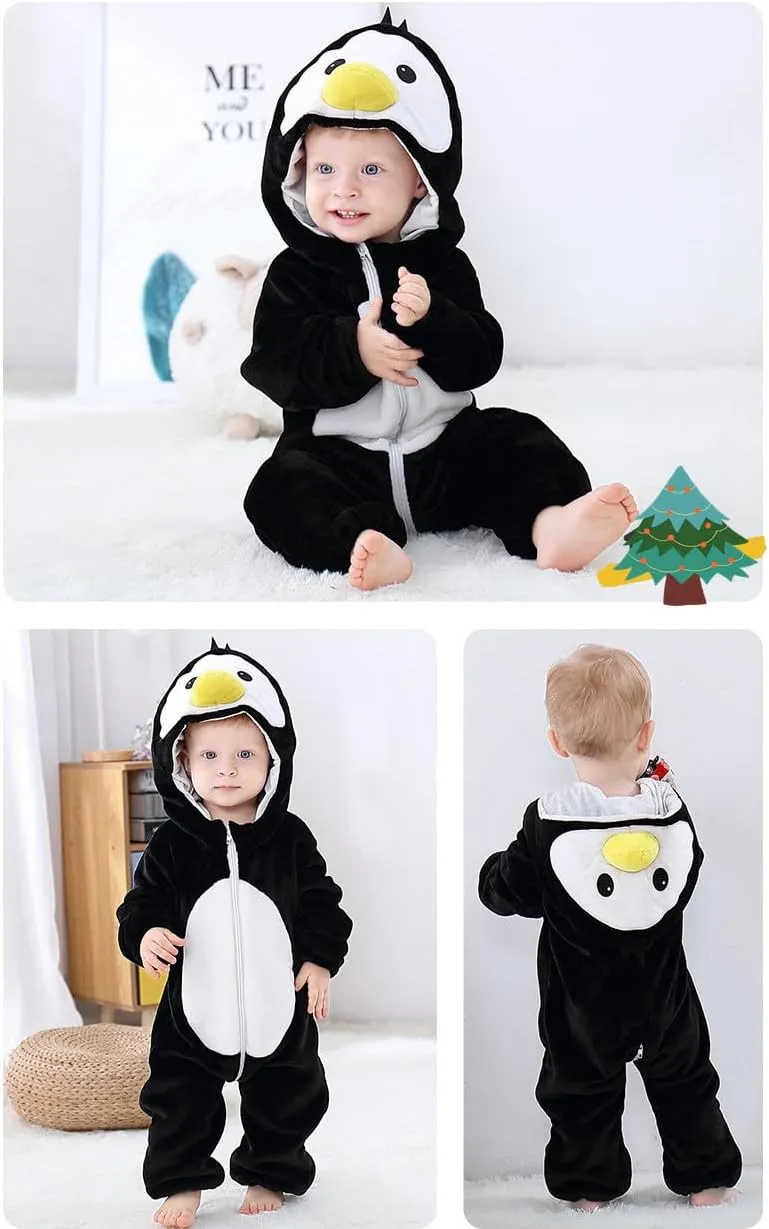 Toddler Halloween Costume Onesie Cosplay Romper Christmas Infants Baby Costume Penguin 3Months-4Years pestilential academy CuteOn 