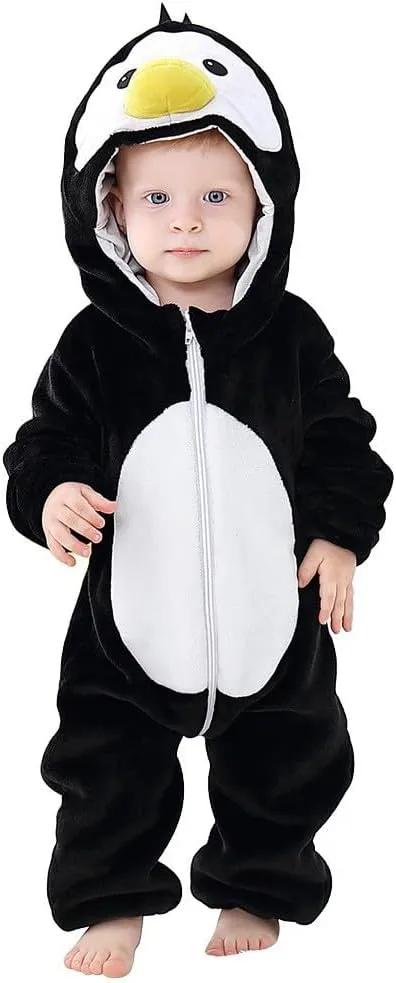 Toddler Halloween Costume Onesie Cosplay Romper Christmas Infants Baby Costume Penguin 3Months-4Years pestilential academy CuteOn 