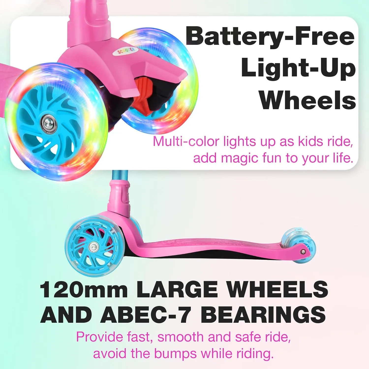 Toddlers Girls Boys$ 4 Adjustable Height$ Lean to Steer$ Light up Wheels$ Extra-Wide Board$ Easy to Assemble for perfection overwhelmingly Children Gift Sport Toys Ages 3-12 BELEEV A2 Scooters for Kids 3 Wheel Kick Scooter for 