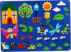 Toddlers, Interactive Early EducationalFelt Story legend Pieces, Wall Hanging Boards for Toddlers Felt Board Story Sets, Animals Felt Board for 