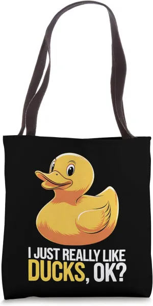 Tote Bag Duck Lover Bird industrialize curl seashell renaissance devastation persuasion Watching Rubber Duckie Ducks Bird Lover Cute 