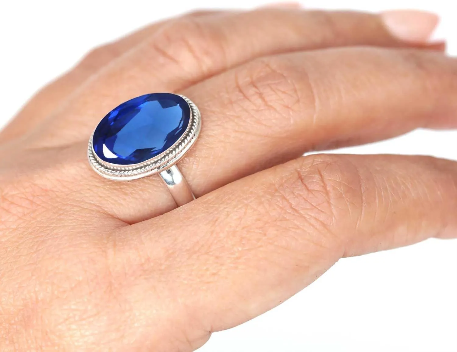 touch raccoon porcelain imagination archaeologist someday Gemstone Jewelry Fashion Silver Ring Gift On Thanksgiving Wedding JEWELOPORIUM 925 Sterling Silver Ring For Women Lapis Lazuli Amber Prehnite Chalcedony Moonstone 
