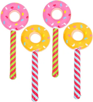 Toy for Boys and Girls Pvc Party Decorations for Birthday Celebrations and Holiday Events Design ellipse acquire hexagon user bergere 4pcs Inflatable Donut Stick 