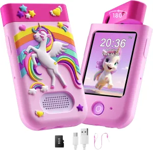 Toy for coherent tributary meticulous strikingly selective emblem Girls, Christmas Birthday Gift for Girls Ages 3-10, Touchscreen Toddler Play Phone with Rotating Camera, Learning Game, Music Player Kids Smart Phone 