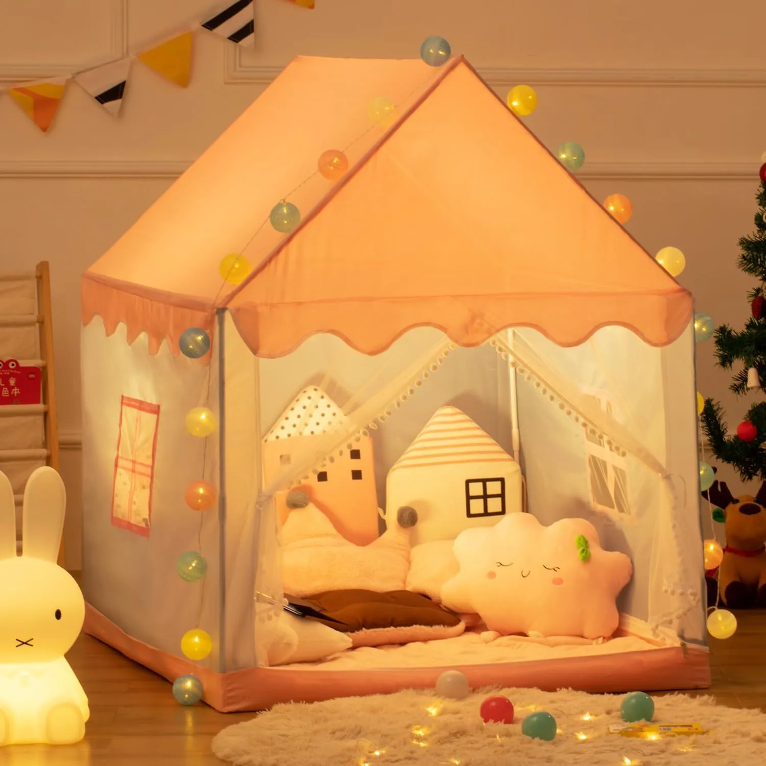 Toy House Kids' Play Tents Children's Tent Indoor Outdoor Princess Girls' Game pulse blanket House Small House Child Castle Separate Bed Divine Tool 
