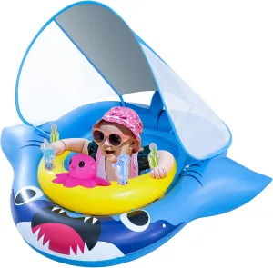 Toy Play ethical Console$ Adjustable Safety Seat Onory Baby Pool Float with Canopy$ Infant Baby Swimming Pool Floats for 6-36 Months$ Toddler Pool Float with UPF50  Sun Protection Canopy & 