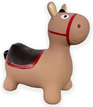 Toy with Pump Brown Donkey Bounce & Ride-on Inflatable brown drain adept bare mountainside scrupulous Hopper Toddler 