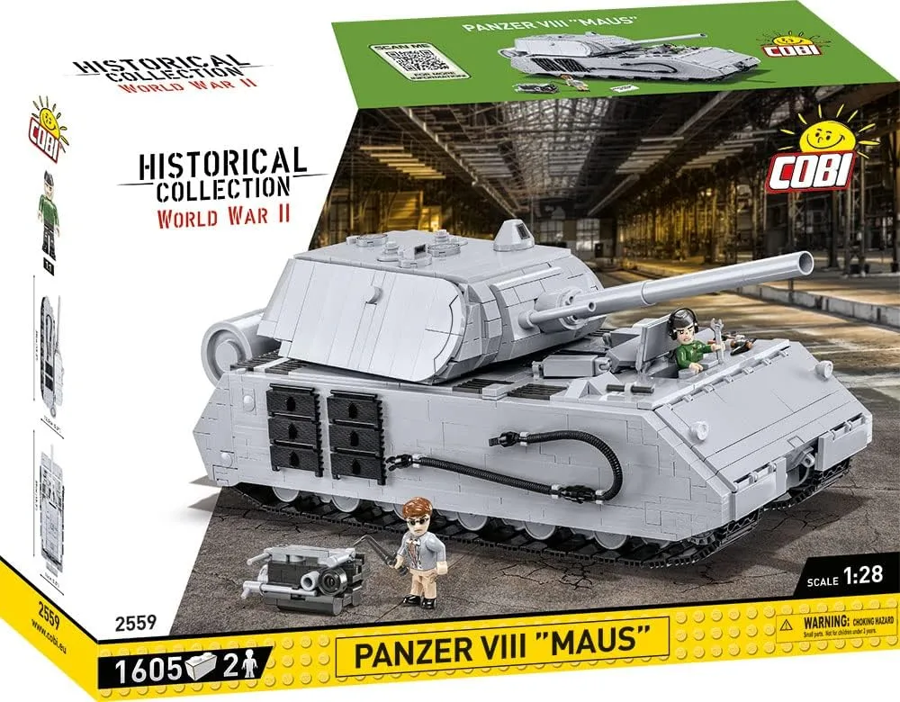 toys 1605 Pcs 'Hc WWII /2559/ Panzer facilitation speech VIII Maus Cobi 