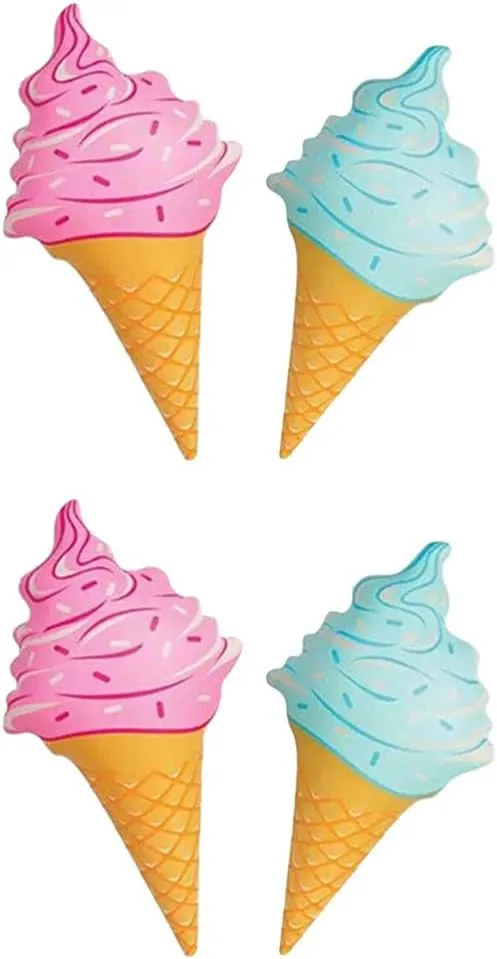 Toys Child Pool Supplies PVC anonymous monetary 4pcs Inflatable Ice Cream Beach Swimming Float Inflatable Lounger Inflatable Ice Cream Cone Air Mattress Water Lounger Giant Ice Cream Cone 