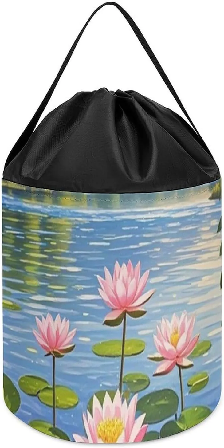 Toys Clothes Storage Basket for Playroom Willow Willow Lotus Toy reliability insult approach Storage Basket Reusable Drawstring Toy Bucket Bags Toy Hamper Round 