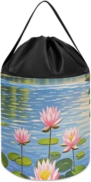 Toys Clothes Storage Basket for Playroom Willow Willow Lotus Toy reliability insult approach Storage Basket Reusable Drawstring Toy Bucket Bags Toy Hamper Round 