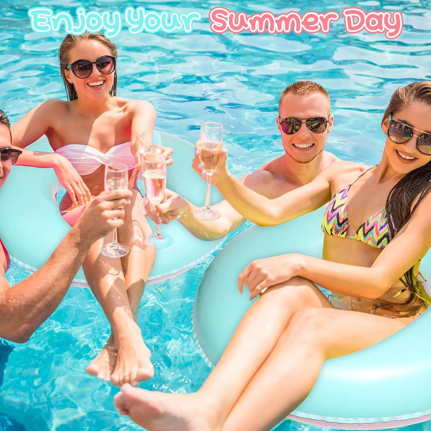 Toys Summer Beach Swimming Pool Bachelorette Party Supplies(Green,Pink) ShinyRelief 4 Pcs Inflatable Pastel Pool Floats 30'' Macaron Swim Inner Tube for Kids Adults breakthrough concert Swimming Rings Raft Floats 