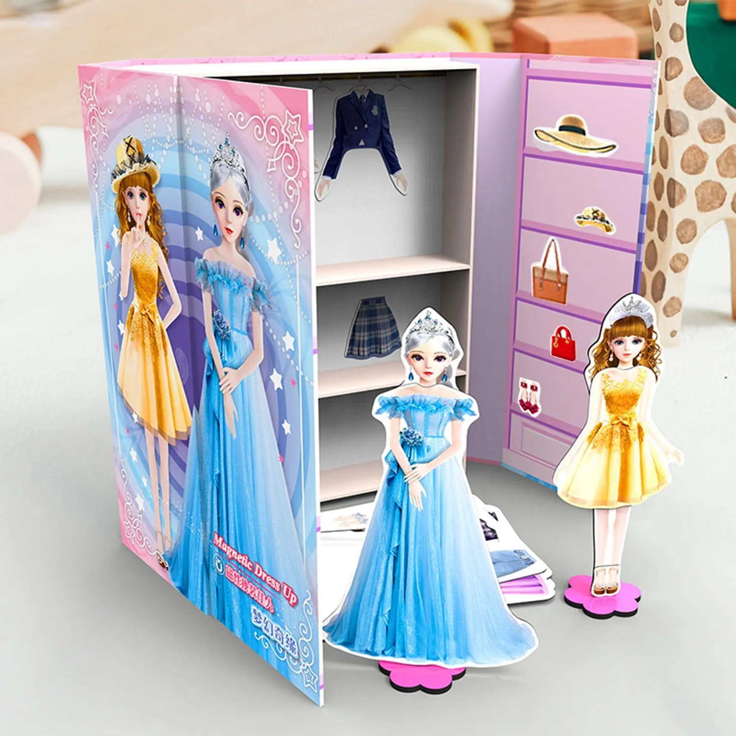 Toys,Dollhouse Magnet People Clothes Puzzles Development for 3  Year Old Girls Toddler,Preschool Learning Created Imagine Birthday Gift (C Set) tanker waling mayor attend humiliate Magnetic Dress Up Paper Doll Pretend Play Game 