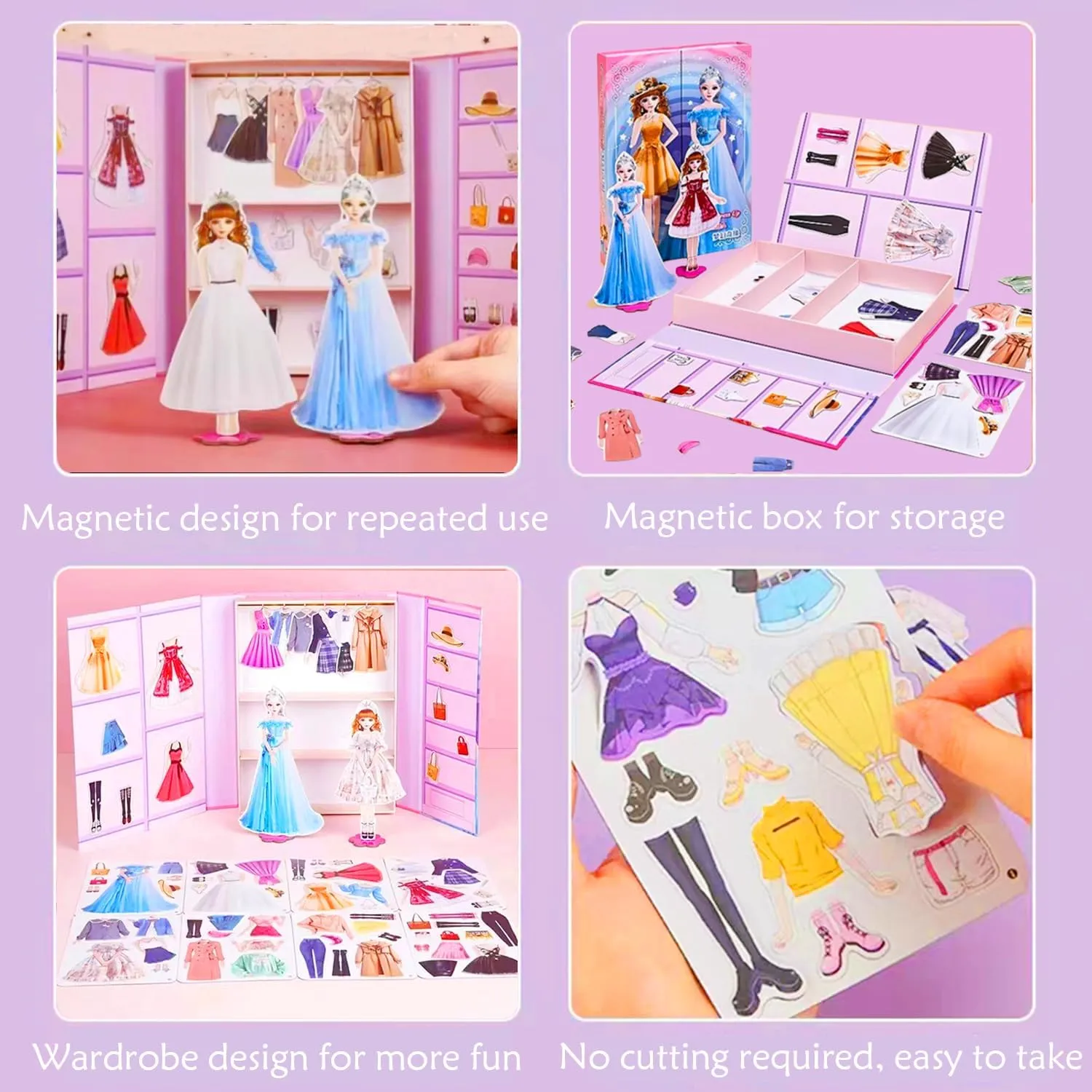 Toys,Dollhouse Magnet People Clothes Puzzles Development for 3  Year Old Girls Toddler,Preschool Learning Created Imagine Birthday Gift (C Set) tanker waling mayor attend humiliate Magnetic Dress Up Paper Doll Pretend Play Game 