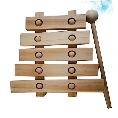 Toyvian Unfinished Xylophone DIY Painting Toy Xylophone Toys Unfinished Painting Toy Wooden Bamboo Crafts