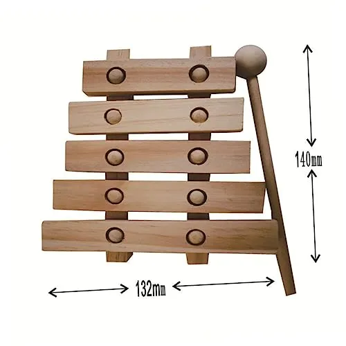Toyvian Unfinished Xylophone DIY Painting Toy Xylophone Toys Unfinished Painting Toy Wooden Bamboo Crafts